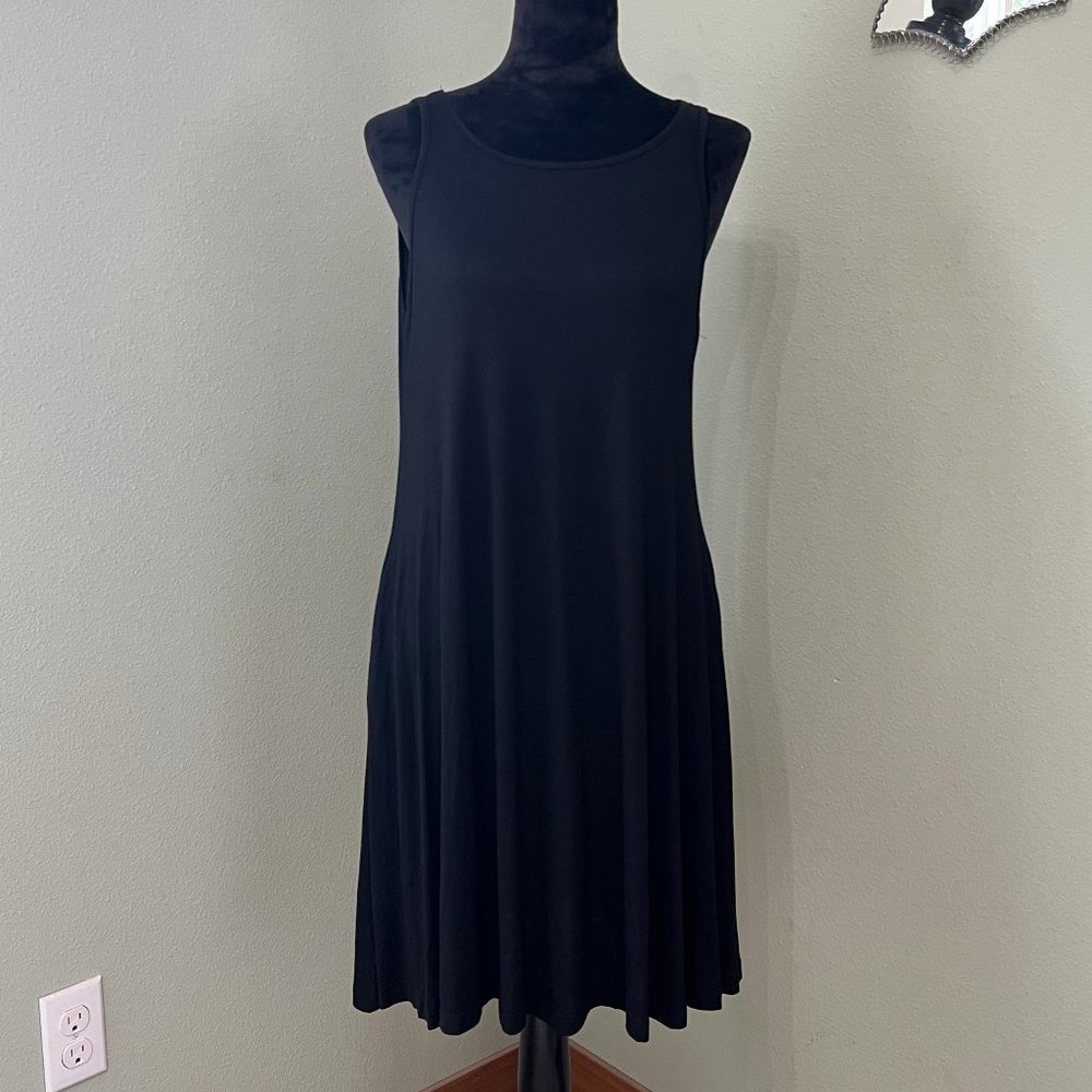 NWT HiMone Black Tank Dress with Pockets, Size M